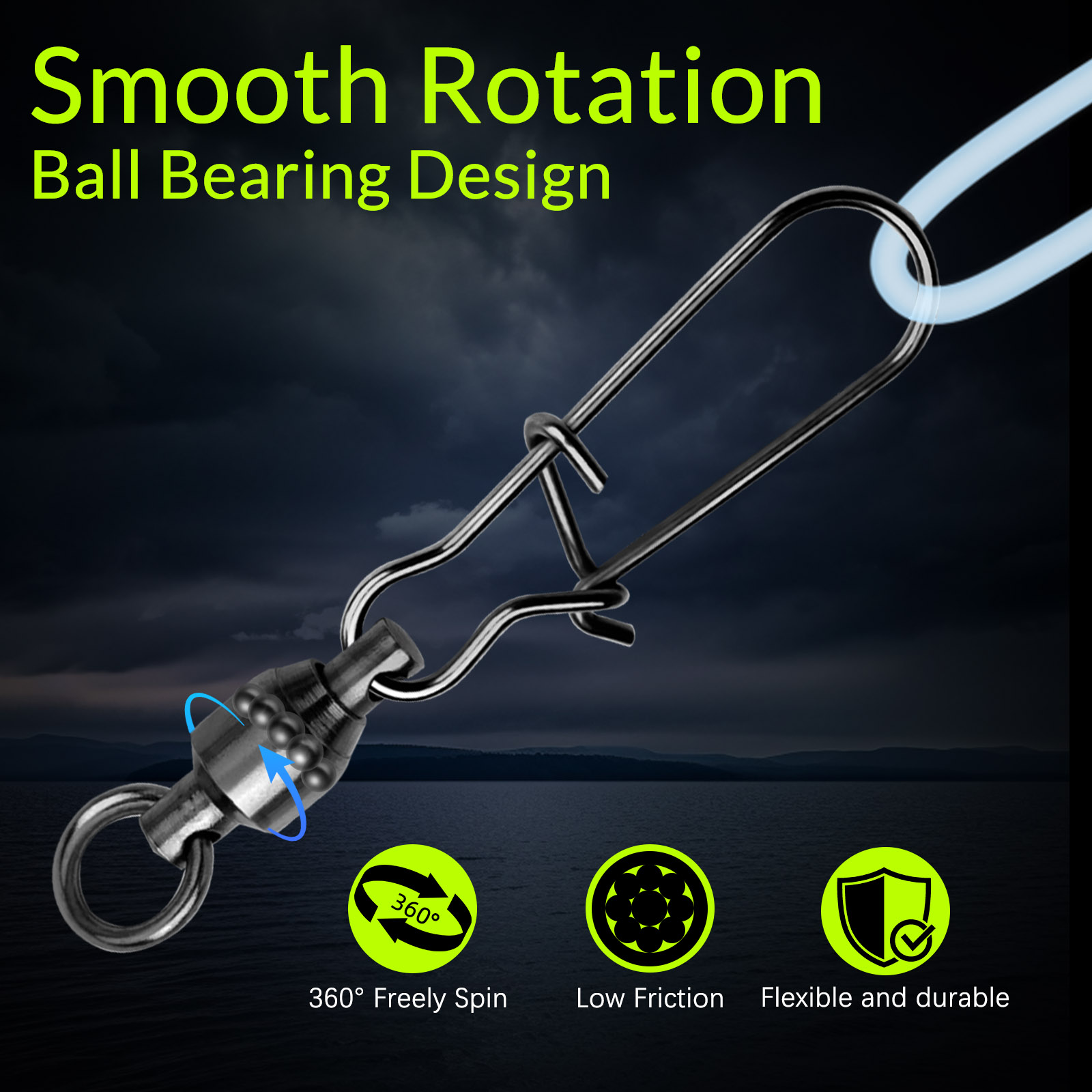 9KM 10PCS Ball Bearing Swivel  - Freshwater Line review and price