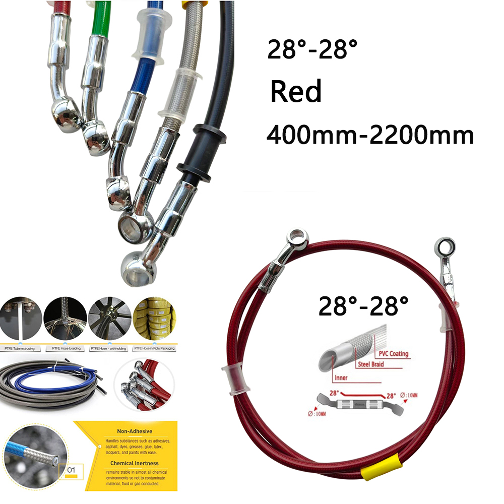 28-28 Red Universal Motorcycle - Braided Line review and price